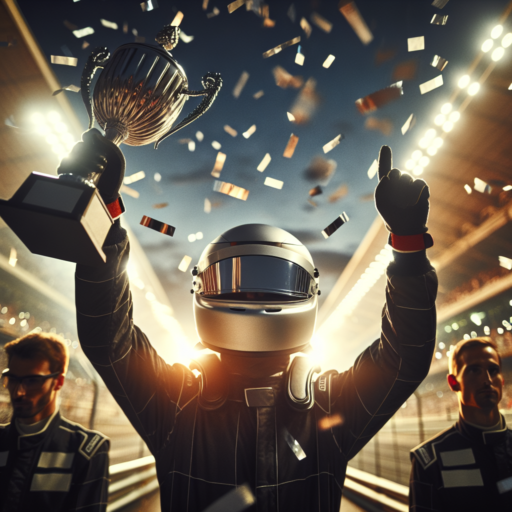 Qran Pridən sonra podiumda qalib kuboku qaldırır, sürücülər fikirlərini bölüşür